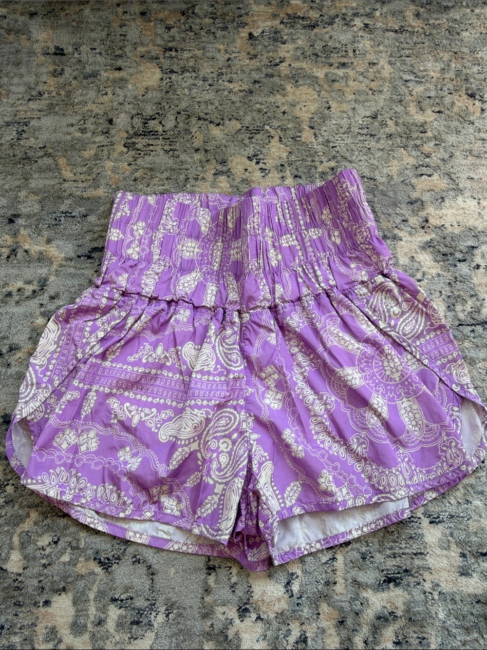 Free people movement purple shorts.